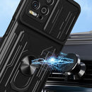 For Motorola Moto G100 Sliding Camshield TPU+PC Phone Case with Card Slot(Black)