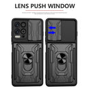 For Motorola Moto G100 Sliding Camshield TPU+PC Phone Case with Card Slot(Grey)