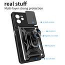 For OPPO Realme C35 Sliding Camera Cover Design TPU+PC Phone Case(Red)