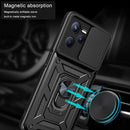 For OPPO Realme C35 Sliding Camera Cover Design TPU+PC Phone Case(Red)