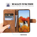 For OPPO A54 4G Splicing Leather Phone Case(Brown)