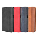 For Motorola Moto E32 4G Magnetic Buckle Retro Texture Leather Phone Case(Blue)