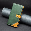 For Xiaomi 12 Pro Color Matching Double Sewing Thread Leather Phone Case(Green)