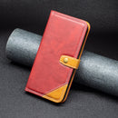 For Xiaomi 12 Pro Color Matching Double Sewing Thread Leather Phone Case(Red)