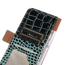 Crocodile Top Layer Cowhide Leather Phone Case For iPhone 14 Pro Max (Green)