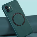 Magsafe Magnetic Leather Phone Case For iPhone 13 Pro Max(Brown)