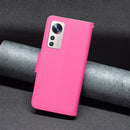 For Xiaomi 12 Lite Litchi Texture Pure Color Leather Phone Case(Rose Red)