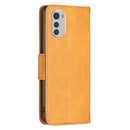 For Motorola Moto E32 4G / Moto E32s Lambskin Texture Pure Color Leather Phone Case(Yellow)
