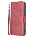 For Motorola Moto E32 4G / Moto E32s Lambskin Texture Pure Color Leather Phone Case(Red)