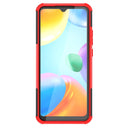 For Xiaomi Redmi 10C 4G Global Tire Texture TPU + PC Phone Case with Holder(Red)