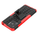 For Xiaomi Redmi 10C 4G Global Tire Texture TPU + PC Phone Case with Holder(Red)
