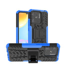For Xiaomi Redmi 10C 4G Global Tire Texture TPU + PC Phone Case with Holder(Blue)