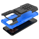 For Xiaomi Redmi 10C 4G Global Tire Texture TPU + PC Phone Case with Holder(Blue)