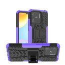 For Xiaomi Redmi 10C 4G Global Tire Texture TPU + PC Phone Case with Holder(Purple)