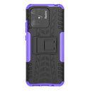 For Xiaomi Redmi 10C 4G Global Tire Texture TPU + PC Phone Case with Holder(Purple)