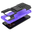 For Xiaomi Redmi 10C 4G Global Tire Texture TPU + PC Phone Case with Holder(Purple)