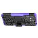 For Xiaomi Redmi 10C 4G Global Tire Texture TPU + PC Phone Case with Holder(Purple)