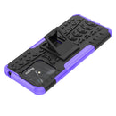 For Xiaomi Redmi 10C 4G Global Tire Texture TPU + PC Phone Case with Holder(Purple)