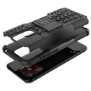 For Xiaomi Redmi 10C 4G Global Tire Texture TPU + PC Phone Case with Holder(Black)
