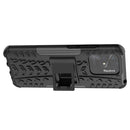 For Xiaomi Redmi 10C 4G Global Tire Texture TPU + PC Phone Case with Holder(Black)