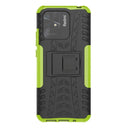 For Xiaomi Redmi 10C 4G Global Tire Texture TPU + PC Phone Case with Holder(Green)