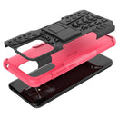 For Xiaomi Redmi 10C 4G Global Tire Texture TPU + PC Phone Case with Holder(Pink)