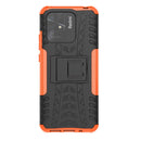 For Xiaomi Redmi 10C 4G Global Tire Texture TPU + PC Phone Case with Holder(Orange)