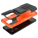 For Xiaomi Redmi 10C 4G Global Tire Texture TPU + PC Phone Case with Holder(Orange)