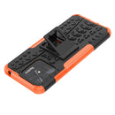 For Xiaomi Redmi 10C 4G Global Tire Texture TPU + PC Phone Case with Holder(Orange)