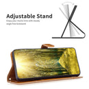 For Xiaomi 12 Lite Color Block Denim Texture Leather Phone Case(Brown)