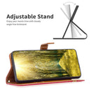 For Xiaomi 12 Lite Color Block Denim Texture Leather Phone Case(Red)