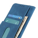 KHAZNEH Retro Texture Leather Phone Case For iPhone 14 Pro Max (Blue)