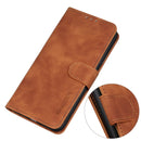 KHAZNEH Retro Texture Leather Phone Case For iPhone 14 Pro Max (Brown)