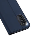 For Motorola Moto G52/G82 5G DUX DUCIS Skin Pro Series PU + TPU Leather Phone Case(Blue)