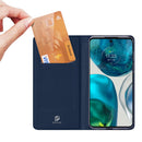 For Motorola Moto G52/G82 5G DUX DUCIS Skin Pro Series PU + TPU Leather Phone Case(Blue)
