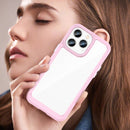 For iPhone 14 Pro Colorful Series Acrylic + TPU Phone Case (Pink)