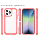 For iPhone 14 Pro Max Colorful Series Acrylic + TPU Phone Case (Red)