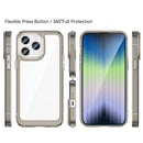 For iPhone 14 Pro Max Colorful Series Acrylic + TPU Phone Case (Transparent Black)