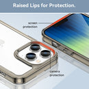 For iPhone 14 Pro Max Colorful Series Acrylic + TPU Phone Case (Transparent Black)