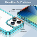 For iPhone 14 Pro Max Colorful Series Acrylic + TPU Phone Case (Transparent Blue)