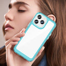 For iPhone 14 Pro Max Colorful Series Acrylic + TPU Phone Case (Transparent Blue)