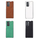 For LG Wing 5G FaletteTexture PU+TPU+PC Shockproof Phone Case(Brown)