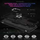 For Samsung Galaxy M23 Shockproof TPU + PC Holder Phone Case(Black)