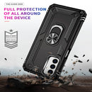 For Samsung Galaxy M23 Shockproof TPU + PC Holder Phone Case(Black)