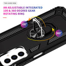 For Samsung Galaxy M23 Shockproof TPU + PC Holder Phone Case(Black)