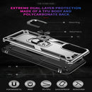 For Samsung Galaxy M23 Shockproof TPU + PC Holder Phone Case(Silver)