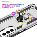 For Samsung Galaxy M23 Shockproof TPU + PC Holder Phone Case(Silver)