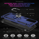 For Samsung Galaxy M23 Shockproof TPU + PC Holder Phone Case(Blue)