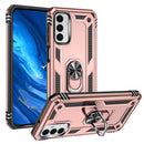 For Samsung Galaxy M23 Shockproof TPU + PC Holder Phone Case(Rose Gold)