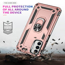For Samsung Galaxy M23 Shockproof TPU + PC Holder Phone Case(Rose Gold)